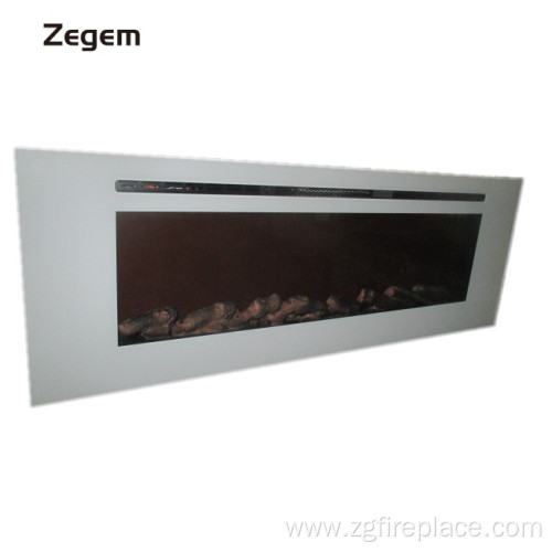 60 Inch White Color Wall Recessed Electric Fireplace